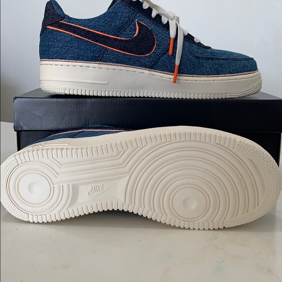nike air force 1 stonewash blue
